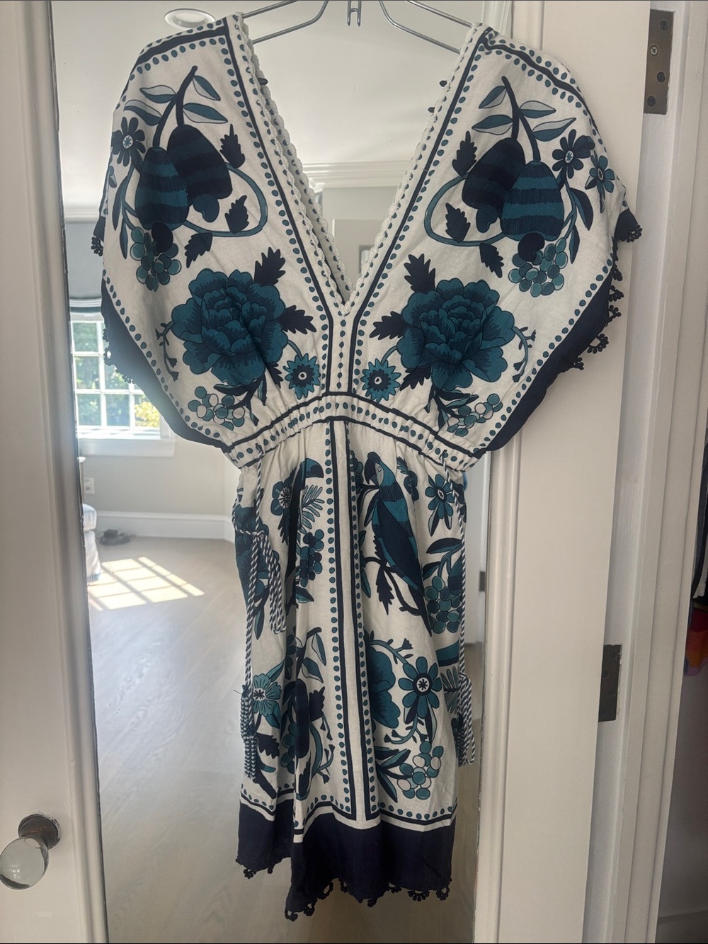 Farm Rio Tropical Tiles mini dress